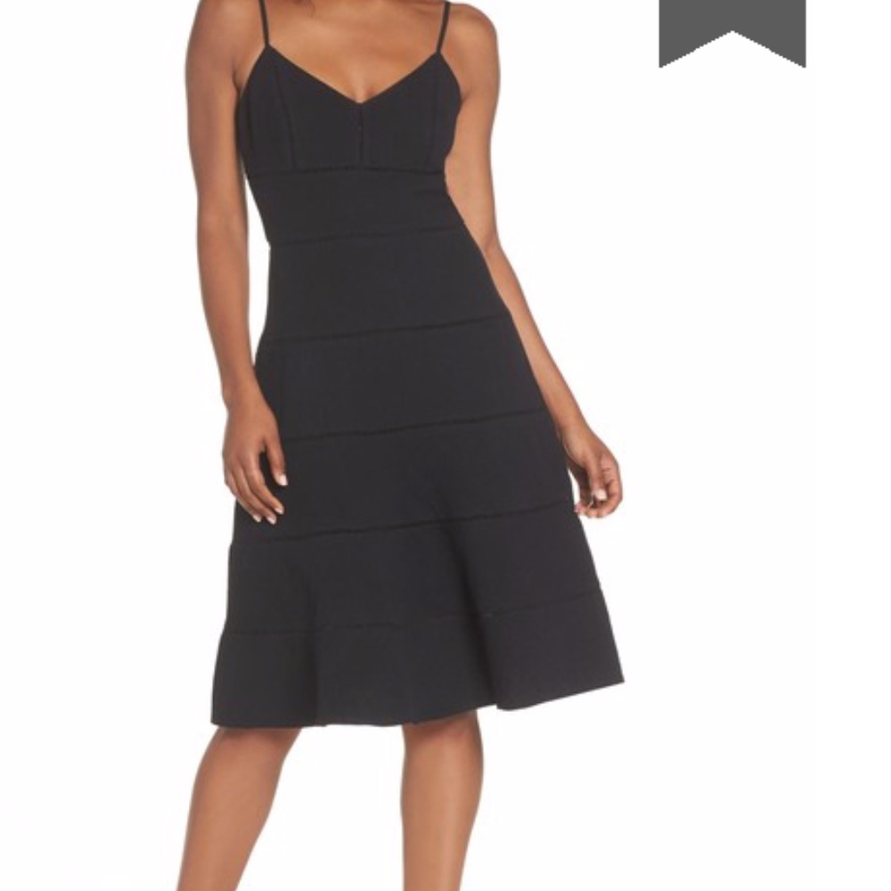 Adelyn Rae Sydney Fit & Flare Black Dress